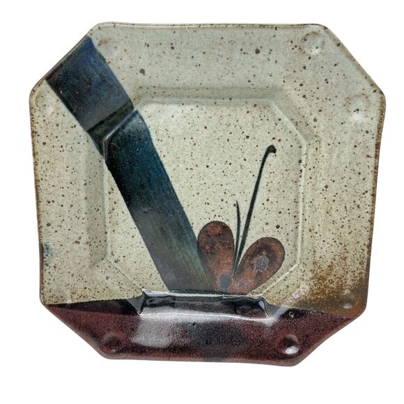 John Freimarck Studio Decorative Art Pottery Octagon Dinner Wall Plate - Picture 1 of 7